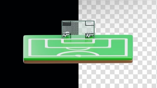 3D Animation of Football Practice Net