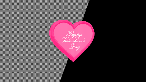 Happy Valentine's Day Herz Rotation Zartrosa