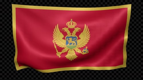 Montenegro Flag Waving