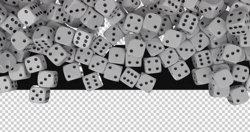 Falling Dice Alpha Channel Transition