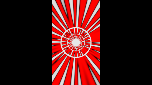 Vertical video white speed lines and circles in red tunnel animation