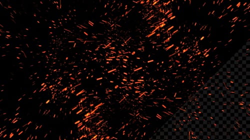 Spirale der Feuerpartikel