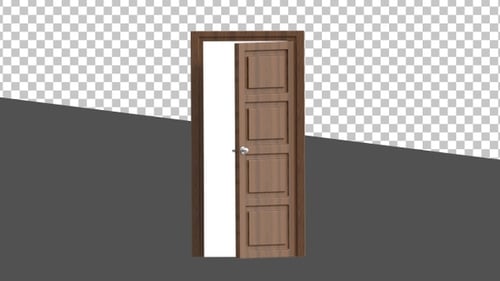 3D Door Opening | Alpha Channel