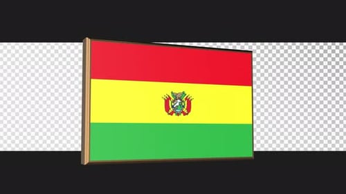 3D Bolivia Flag Waving Animation