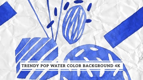 Abstract Watercolor Painted Texture Kaleidoscope Background Animation