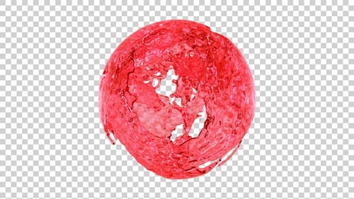 Rote Farbe Water Splash Ball Alpha