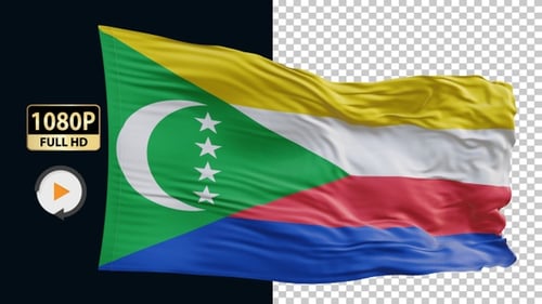 Flagge der Komoren Hd Loop Alpha