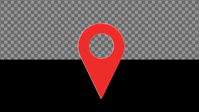 Animated Location Pin with Construction Worker Flat Icon, Elements ...