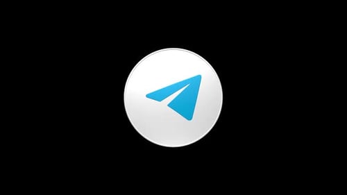 3D Rotating Telegram Logo Animation for Social Media