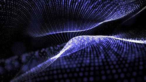 Particle Wave Flow Background Multicolor Loop V15