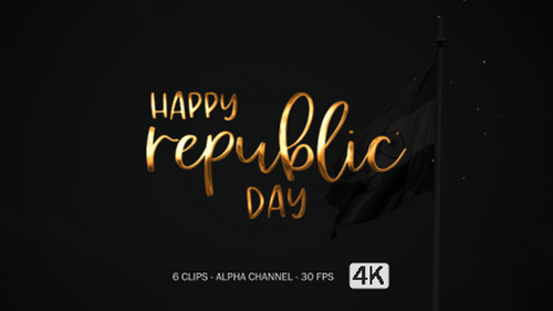 Happy Republic Day Animation Text