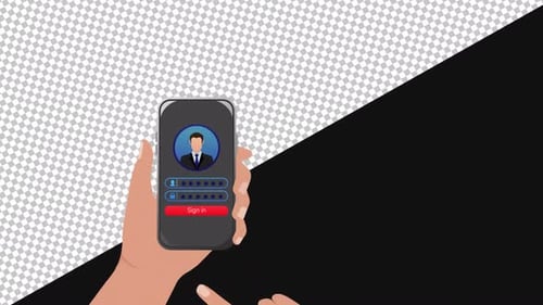 Login and Password new 2d animated | Alpha Channel