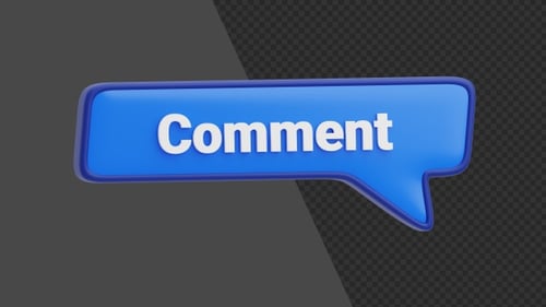 Animation 3D d'une bulle de commentaire | Alpha Channel