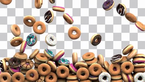 Falling Donuts Sweet Alpha Transition