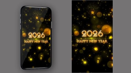 2026 Wünsche dir ein frohes neues Jahr mit Countdown V3