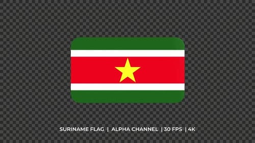 Bandera 3D de Surinam