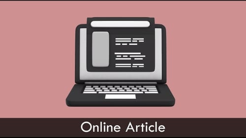 Animated 3D Laptop Icon with Website Interface