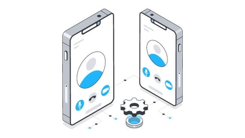 Video call Isometric Animation Alpha Channel