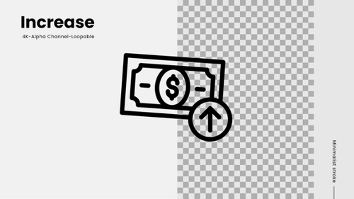 Minimalist Financial Increase Icon Loop Animation