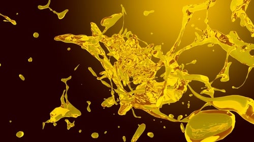 Dynamic Golden Liquid Splash Logo Reveal