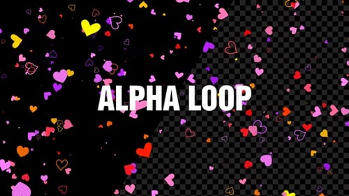 Valentines Day Heart Background Alpha Loop V3