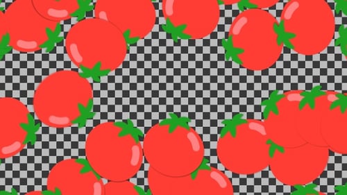 Flat Design Falling Tomato Animation