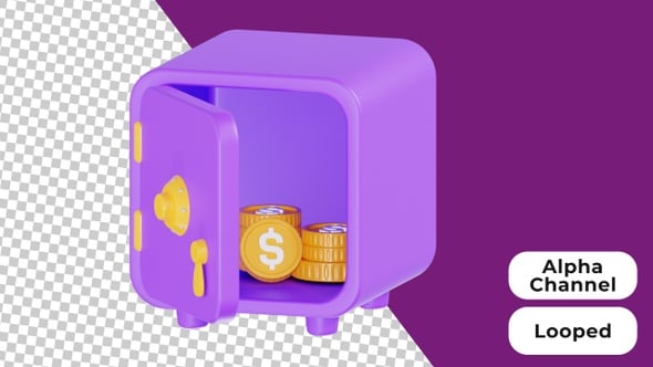 3D Animated Safe Box | Alpha Channel, Elements Motion Graphics ft. safe ...
