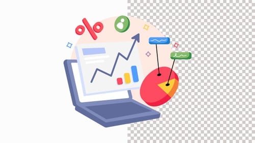 Data Analytics Animation Alpha Channel