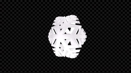 3D Snowflake Rotating Loop V16
