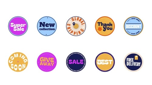 Animated Promotional Badges Pack for E-commerce