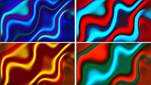 Abstract Fluid Colorful Waves Seamless Background Loop