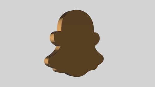 3D Gold Snapchat Logo Rotating Loop Animation