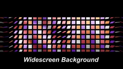 Waving Colorful 3D Squares Geometric Background Animation