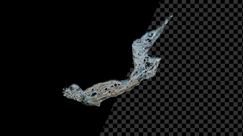 Slow-mo Water Splash Side View Alpha