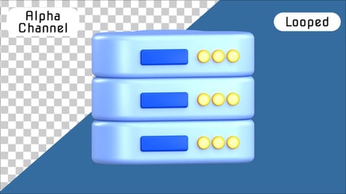 3D-Animation für Server-Racks im Rechenzentrum | Alpha Channel