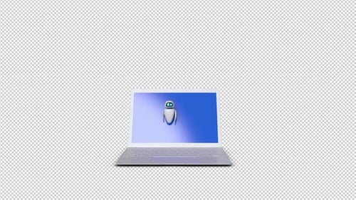 Robot Assistant Emerges from Laptop for Data Analysis and Search