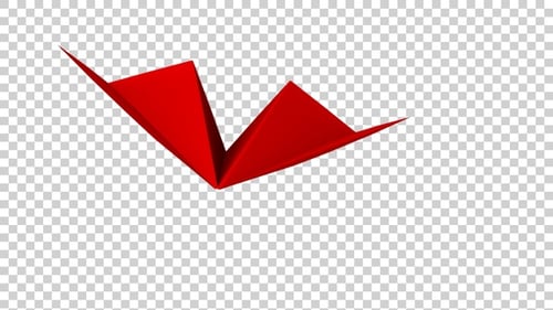 Elegant Red Geometric Folding Reveal Animation
