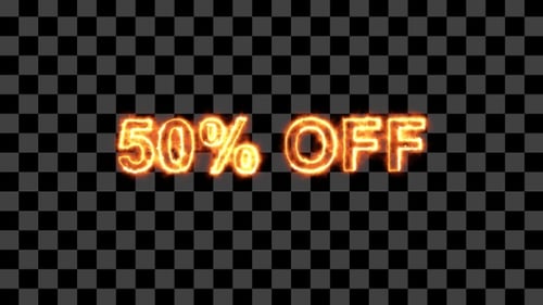 Fiery Sale and Discount Text Reveal