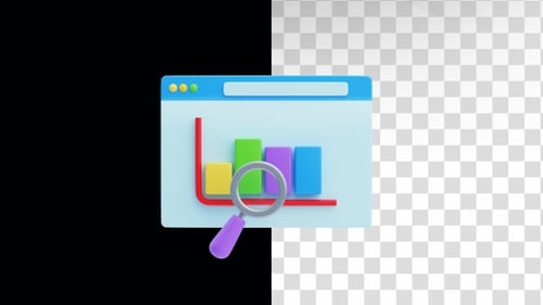 3D-Animation der Datenanalysesuche