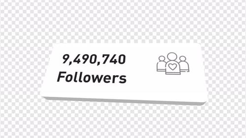 Followers Counter Counting Increase Grows Up with Alpha