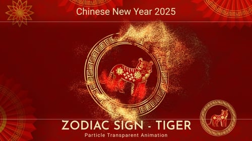 Decorative Golden Tiger Particle Reveal