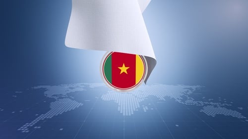 Fluid Fabric Reveal with Global Map Background