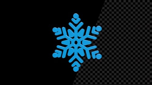 Snowflake Seamless Rotated Alpha V13