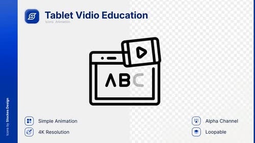 Icono educativo de Vidio Tablet Animation