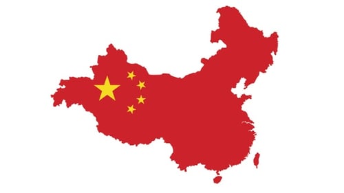 China Map Flag Reveal Animation