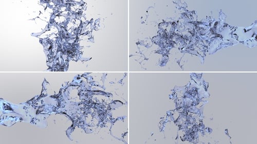 Dynamic Abstract Fluid Splashes Effect Element