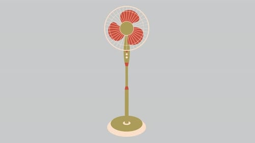 Table Electric Fan Animation