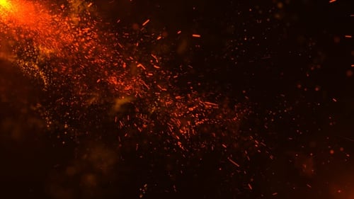 Dynamic Fiery Particle Trails Abstract Background Overlay