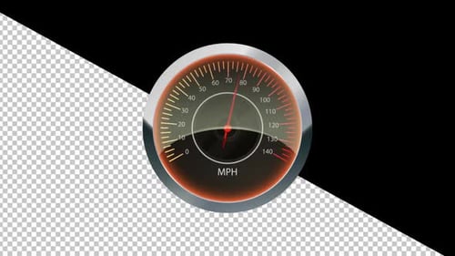Animated Car Speedometer with Moving Needle