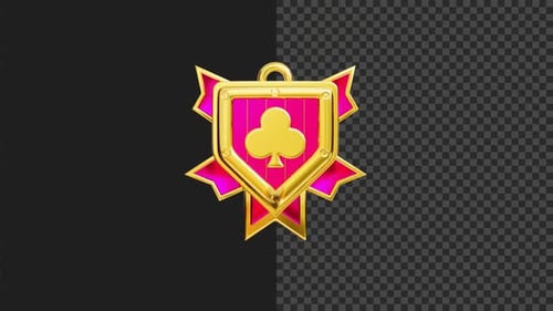 3D Game Badge Clubs Rank Animation